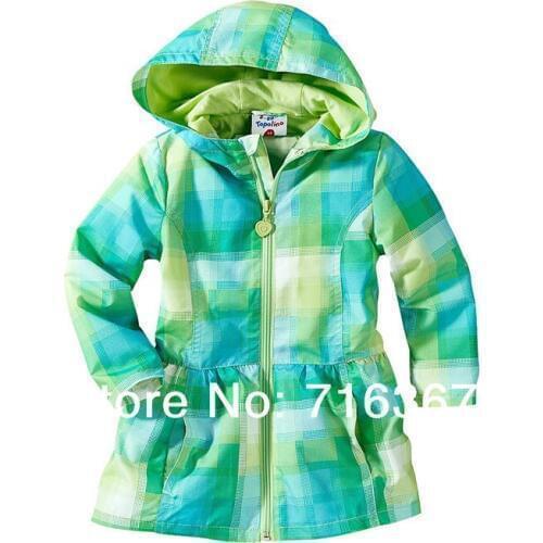 Free Shipping- 2014 Topolino hooded children / kids/girls wind jacket, girls windproof jacket, kids waterproof jacket(MOQ:1pc)