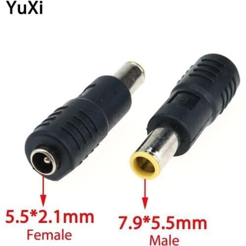 1pcs DC 5.5 x 2.1 female to 7.9 x 5.5 mm male DC Power Connector Adapter 5.5*2.1 to 7.9*5.5 mm For IBM Laptop Charging converter