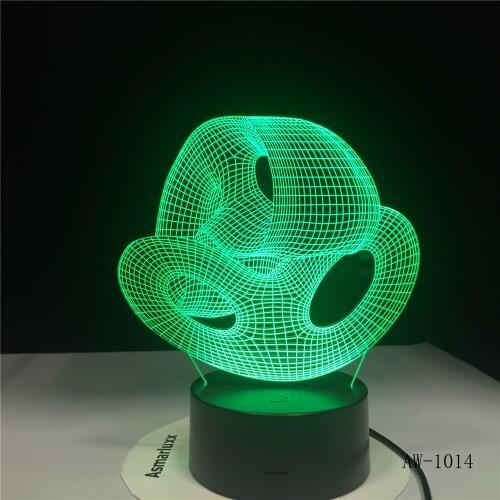 3d Led Light LED 7 Colors Changing Abstract Nest Night Lights Novelty Baby Sleep Lighting Home Decor USB Luminaria Part AW-1014