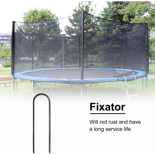 8/12PCS Heavy Trampoline Anchors Accessories Stakes U-Shaped Metal Wind Stakes Goal Pegs Reusable Tent Ground Anchors