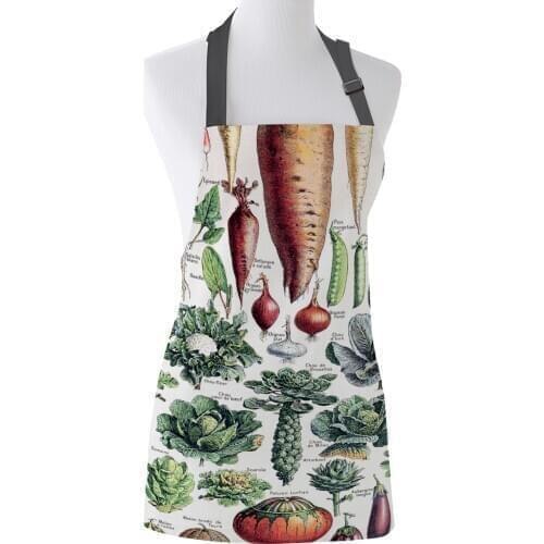 Adolphe Millot Legumes Pour Tous French Vintage Poster Apron Cooking Kitchen Restaurant Bar Chef Bib Canvas Aprons for Women Kid