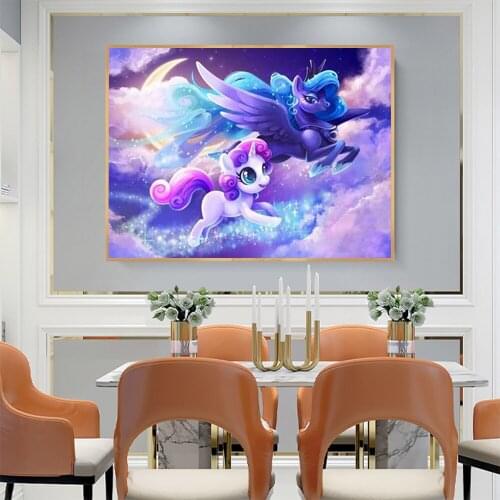 5D Diamond Painting Disney Rapunzel Little Pony Diamond Embroidery Mosaic Cross Stiitch Kits DIY Home Decor Cartoon Art