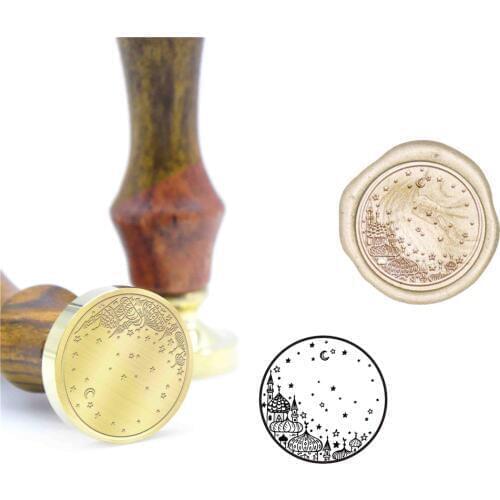 Tower Moon and Star Wax Seal Stamp B113 Custom sealing wax Stamps DIY stamps handle for wedding invitations sealing