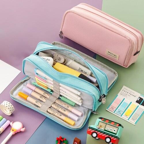 Large-capacity Pencil Case Cute Pencil Pencil Case Storage Box School And Office Supplies Middle School Stationery #TP