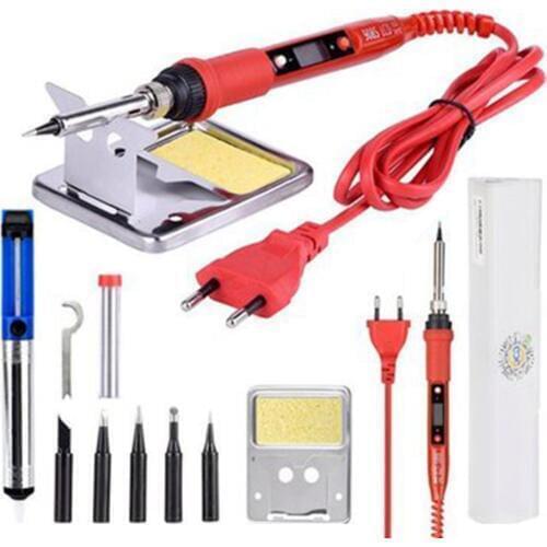 YIRU 80W 220V/110V LCD Digital Soldering Iron Tool Kit with Ceramic Heating Core and Adjustable Temperature