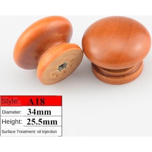 High Quality Wood Handles for Drawer,Bedroom Wardrobe Bedside Cabinet Pull Furniture Door Smooth Knob Discount Trade Price