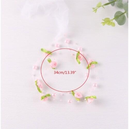 Baby Flower Faux Pearl Headband Hair Band Strap Princess Headwear Hair Accessories Newborn Photography Props