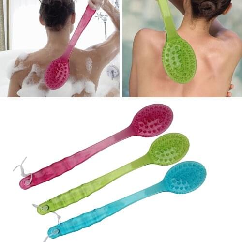 Long Handle Skin Massager Exfoliating Scrub Feet Rubbing Shower Sponge Scrubber Brushes Bath Brush Bathroom Accessories