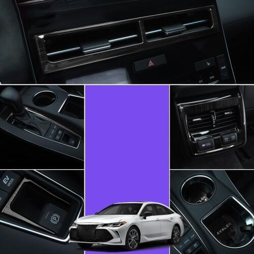 Electronic handbrake Rear exhaust vent Gear strip Water coaster Central control sticker Accessories For Toyota AVALON 2019 2020