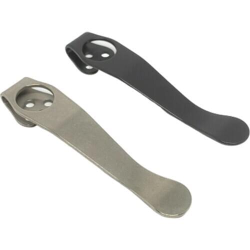 Top Quality Titanium Pocket Knife Clip Kydex Back Clips Folding Waist Design Clips C10 C11 Back For C81 Clip 3-hole Knife G9W7