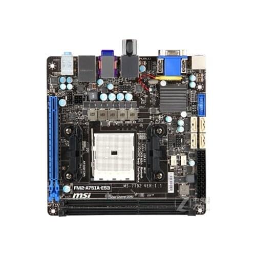 For MSI FM2-A75IA-E53 Desktop Motherboard Socket FM2 AMD A75 DDR3 16GB SATA III USB2.0 USB3.0 Mini-ITX Original Used Motherboard