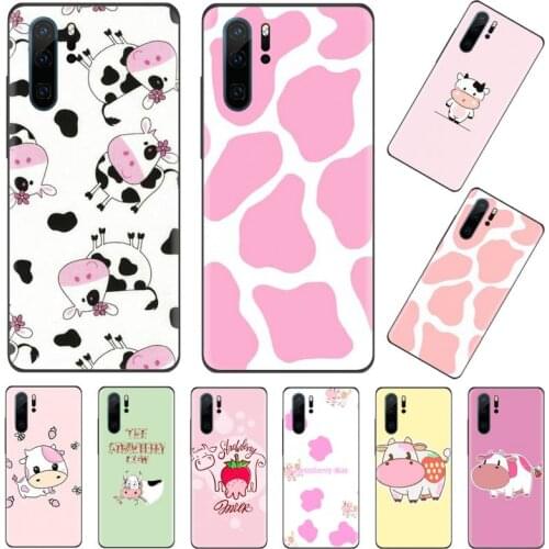 Lovable cute strawberry cow Phone Case Funda For Huawei P9 P10 P20 P30 Lite 2016 2017 2019 plus pro P smart