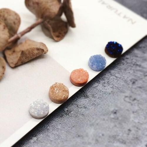 DIY handmade small fresh earrings colorful natural crystal bud earrings homemade earrings material accessories accessories