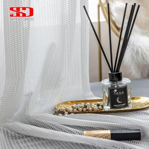 New Modern Solid Sheer Curtains For Living Room Tulle On The Windows Decorative Chiffor Fabric Per Meter For Curtain Voile