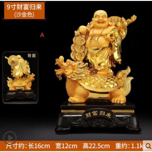 New Resin Lucky Maitreya Buddha Statue Living Room Housewarming Handicraft Decoration