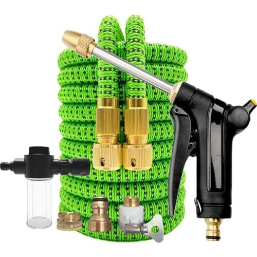 New Expandable Garden Watering Hose High Pressure Car Washer Metal Water Gun Flexible Magic Hose Pipe Garden Sprayer Irrigation