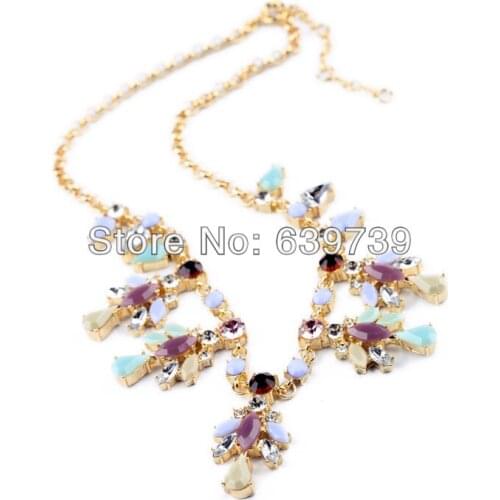 Bulk Price Gassip Girl Shiny Gold Color Blue Hip Hop Jewelry