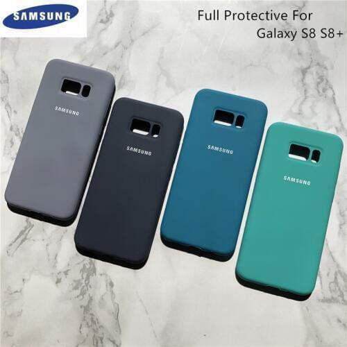 Original Samsung Galaxy S8 S8Plus Liquid Silicone Case Silky Soft-Touch Finish Back Protective Fitted Cover For Samsung s8