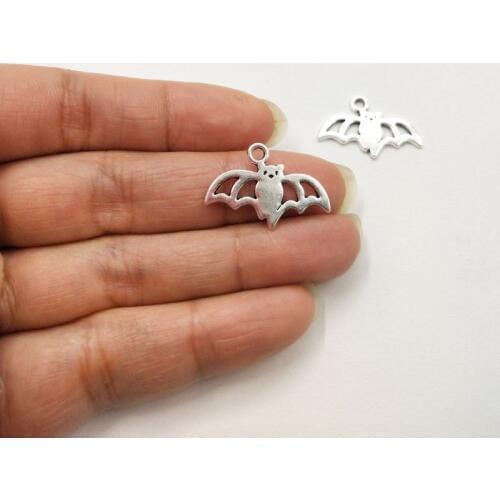 10 pcs Bat Charms 23*16mm Tibetan Silver Plated Pendants Antique Jewelry Making DIY Handmade Craft