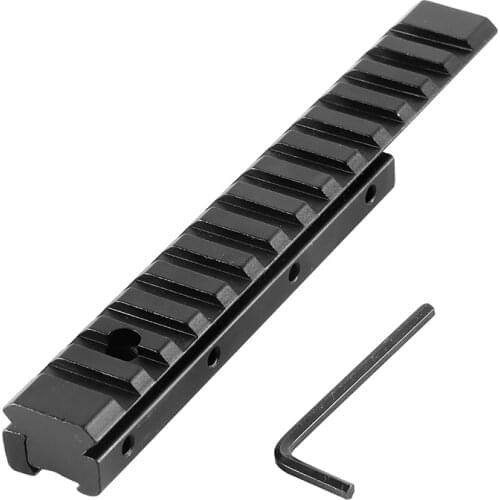 Extend Scope Mount 11mm to 20mm/21mm Dovetail Rail Weaver Picatinny Rail Adapter Extensible Hunting Scope Laser base 155MM caza