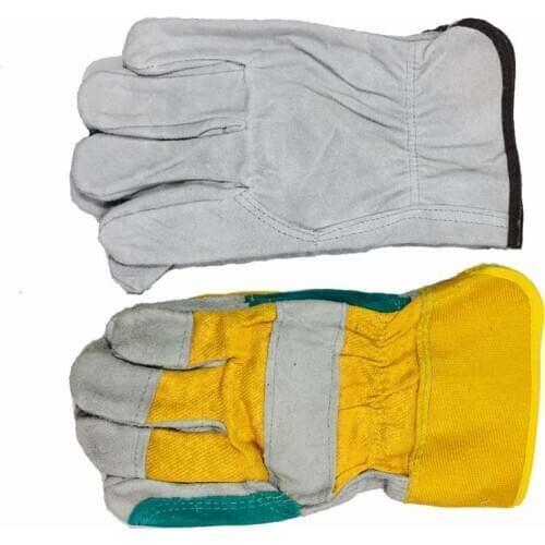 Working Gloves Heavy Duty Worker Gloves Durable Split Cowhide Leather & Cotton Lined Palm CE Certificated Welding Gloves 1 order