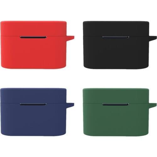 Silicone Case Compatible For QCY HT01 Earbuds Anti-Lost & Shockproof Easy Carrying Protective Cover Compatible For QCY HT01