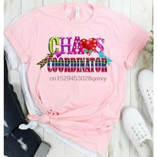 Chaos Coordinator Teacher Mom Funny Pink Unisex T-Shirt