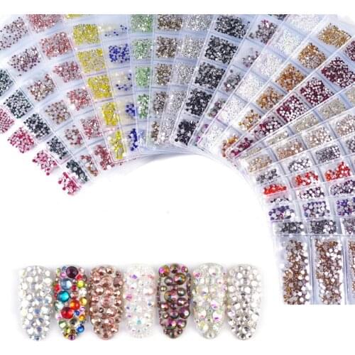 SS3-SS16 Nail Stone rhinestones particle flat stone crystal Nail crystals parts stickers rhinestones for nails art decorations
