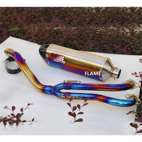 TMAX530 modified exhaust exhaust pipe titanium alloy full connecting pipe silencer set full color high strength