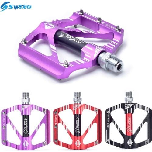 SWTXO Ultralight Wide Flat Bicycle Pedals Aluminum Alloy Seal Bearings For MTB Mountain Gravel Bike Downhill Bicycle Accessories