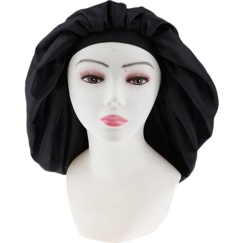 Waterproof Women Bath Shower Cap Reusable Bathing Kitchen Hat Cover 45 cm