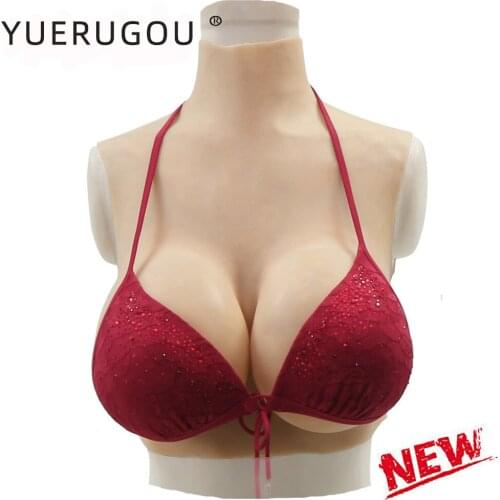 Top quality G Cup Realistic Silicone Breast Forms Artificial Boobs Enhancer Crossdresser vagina for man shemale Trandsgend