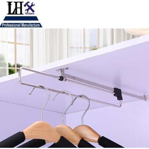 YP265 Women Wardrobe Clothes Rail Hanger Rod Airing Pole for Dress Closet Cupboard Men Trouser Tie Bag Shelf Hardware DIY i