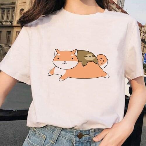 Womens T-shirt 2020 Kpop Aesthetic T Shirts for Girls Cute Short Sleeve Clothing Kawaii Cartoon Womens Graphic Tee O Neck