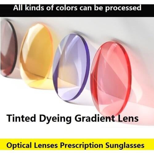 1.56 1.61 1.67 Tinted Lens and Dyeing Progressive Lenses Sunglasses Prescription Optical sun glasses lens free processing