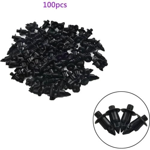 100pcs P05 6mm Auto Fastener Clip Car Body Push Retainer Pin Rivet Bumper Door Trim Panel Retainer Fastener Kit Car Accessories