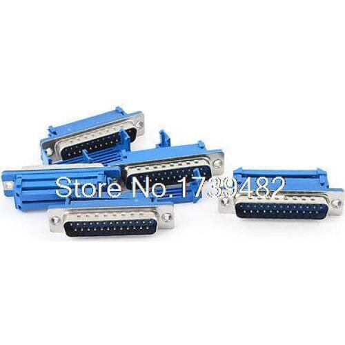 5Pcs Parallel Port D-SUB DB25 IDC Connector Male Flat Ribbon Cable Adapter