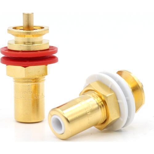 Hifi audio Gold Plated Female RCA Jack Socket Connector 8PCS