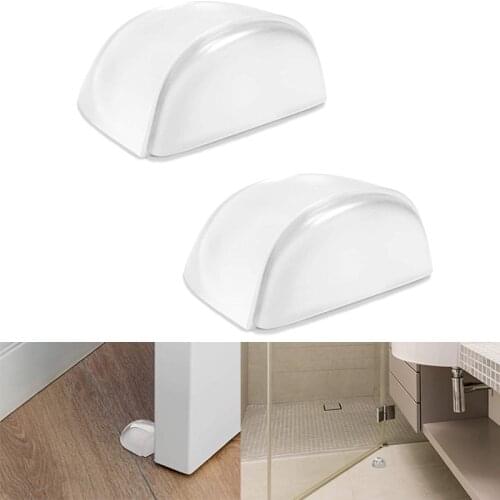 Acrylic Door Stopper No Need Punch Self Adhesive Door Holder Door Stop for Home Office Protect Walls Furniture Decor