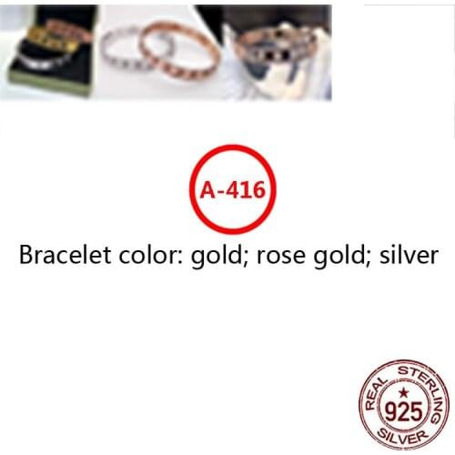A416 S925 sterling silver bracelet personality fashion style four-leaf clover kaleidoscope bracelet style new jewelry girlfriend