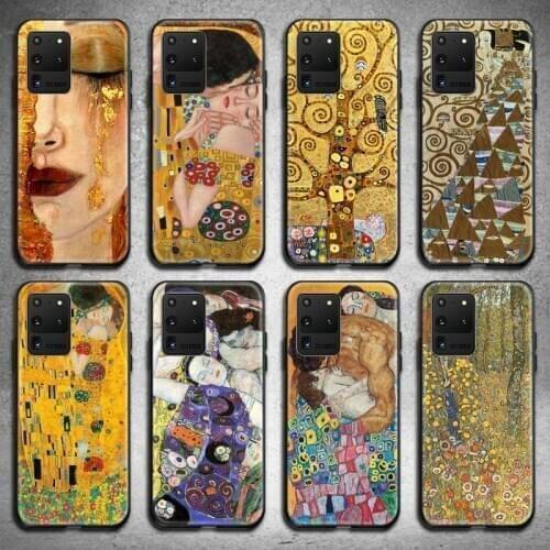 Kiss By Gustav Klimt Phone Case For Samsung Galaxy S20 FE plus Ultra S6 S7 edge S8 S9 plus S10 5G lite 2020