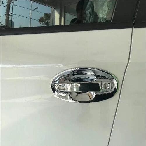For SUBARU XV 2018 8PCS Car Exterior Door Handle Bowl Protector Cover Trim Molding ABS Chrome Car Styling Auto Accessories