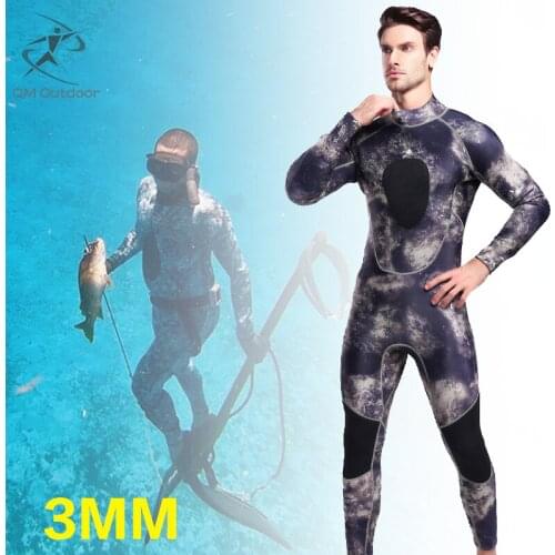 Two Pieces 3mm Neoprene Camouflage Scuba Diving Hunting Fishing Suit Waterproof Warm Underwater Snokeling Surfing Suit Wetsuit