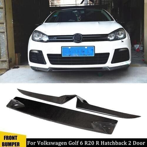 Carbon Fiber Racing Front Lip Splitters Apron For Volkswagen VW Golf R20 R Hatchback 2 Door Only 2010 2011 2012 2013