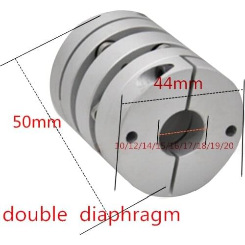 Flexible double diaphragm coupling 1PC D44L50 8/10/12/14/15/16/17/18/20 Flexible Plum Shaft Coupler CNC Stepper Motor Coupler