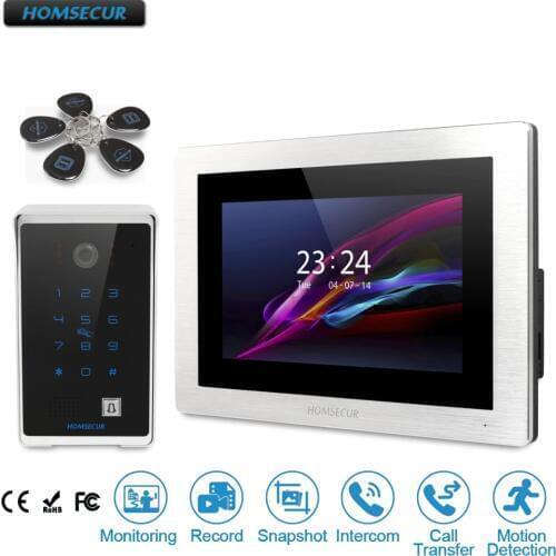HOMSECUR 7" Wired Video Door Entry Security Intercom With Touch Screen Monitor BC081+BM714-S