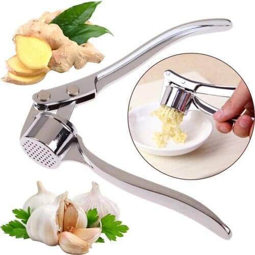 Stainless Steel Garlic Press Crusher Squeezer Garlic Masher Presses Kitchen Mincer Grinding Tool Grater Garlic shredder Slicer