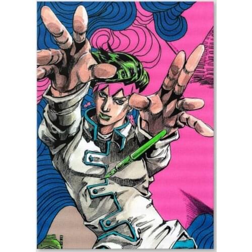 Canvas Paintings Home Decor Jojo Bizarre Adventure Modular Pink Pictures Modern Printed Poster For Living Room Wall Art No Frame