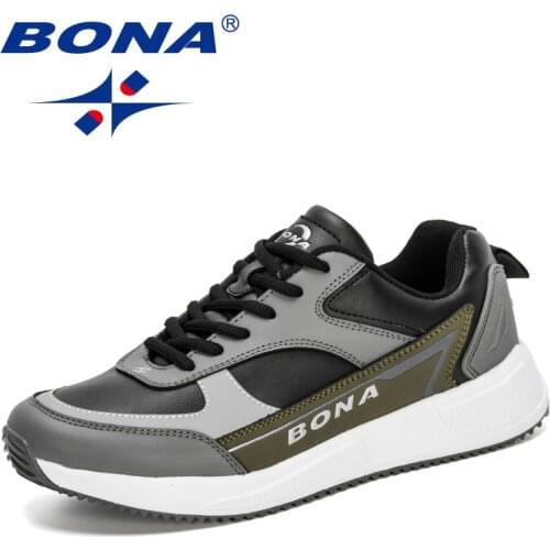 BONA 2021 New Designers Casual Sneakers Comfortable Men Footwears Breathable Zapatos De Hombre Fashion Style Walking Footwear