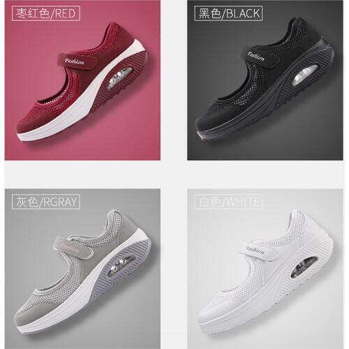 2020 Summer Women Flat Platform Shoes Woman Casual Mesh Breathable Slip On Fabric Sneakers Shoes For Women Female Mary Jane Shoe